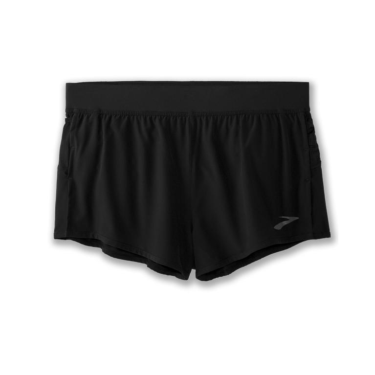 Brooks Sherpa 3 Split Running Shorts - Men's - Black (98125-RCIL)